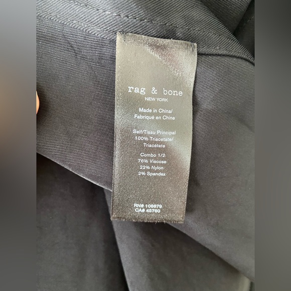 (EUC)rag and bone black and white short sleeve shift dress with striped accents - Picture 6 of 8